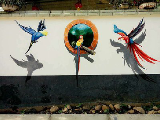 柳城视觉错位-3D墙绘设计