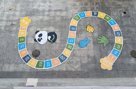 柳城地面游戏彩绘