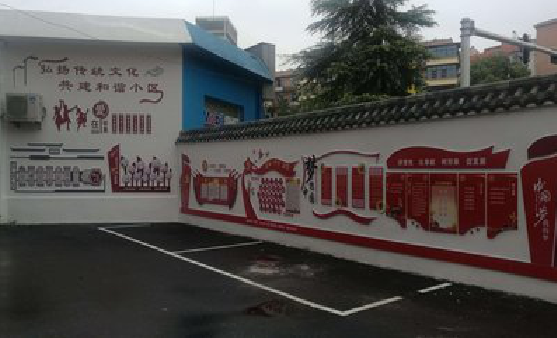 柳城社区文化墙的创意设计。